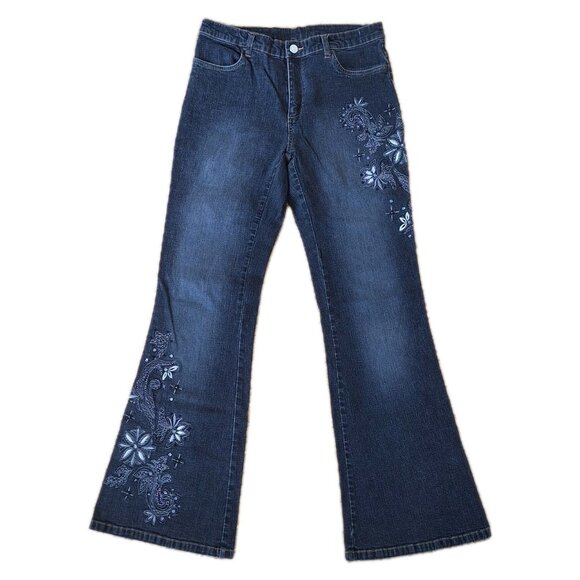 Women's NEXT Embellished Denim Jeans EURO 38 UK 10 REGULAR - Picture 1 of 5